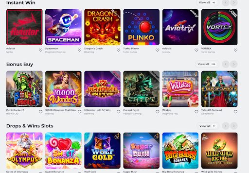 CapoSpin Casino games